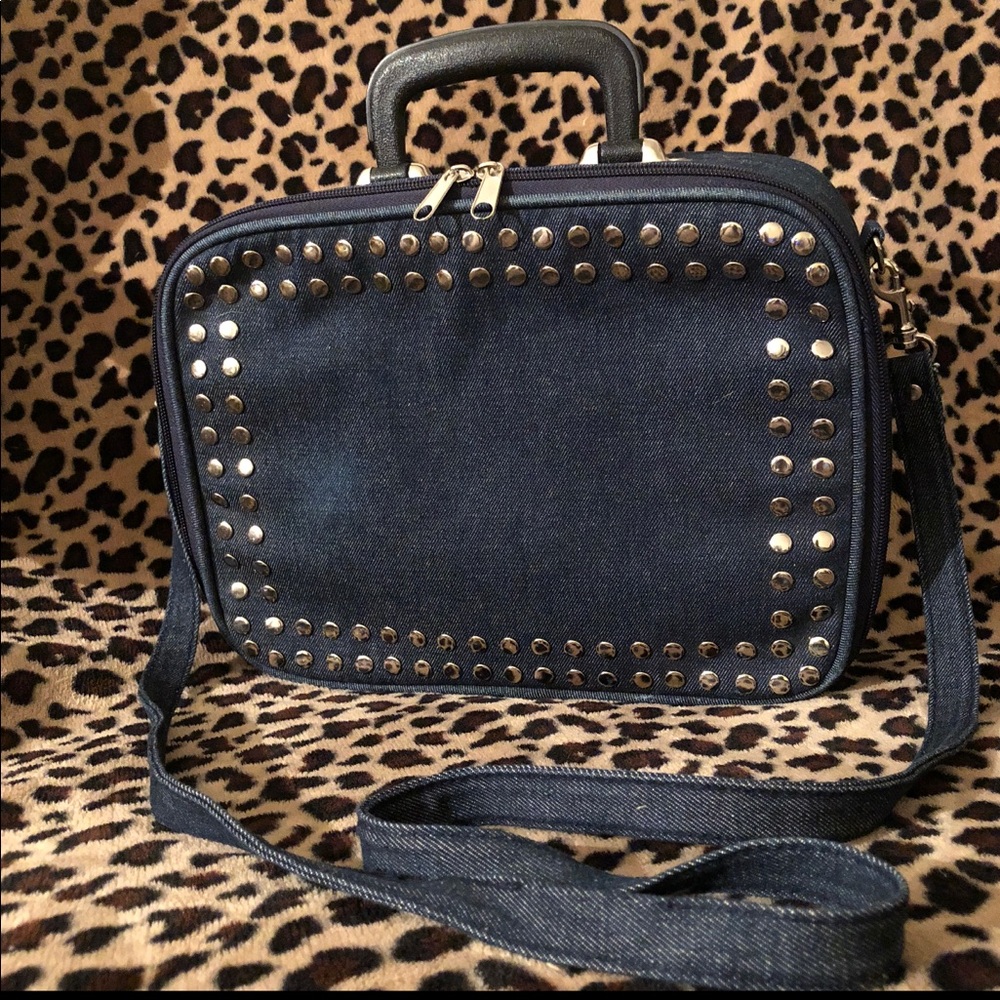 Vintage Denim Makeup Travel Bag 💄